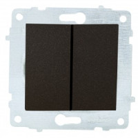 OVIVO мех. выкл. СУ 2 кл. 10А черный металлик (ко всем рамкам) 600-000217-202