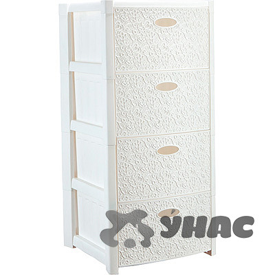 Комод 4-х секционный СТИЛЬ КРУЖЕВО Белый М2738