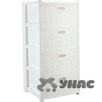 Комод 4-х секционный СТИЛЬ КРУЖЕВО Белый М2738