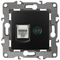 ЭРА 12 мех. роз. комп+TV, СУ RJ45+TV, антрацит, автоклеммы 12-3110-05 3192