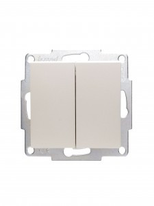 Lezard VESNA мех. выкл. СУ 2 кл. 10А  перламутр. (корп. ABS)    742-3088-101