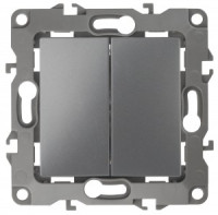 ЭРА 12 мех. выкл. (перекл.) СУ 2 кл. (перекрестный) 10А, 250В графит автоклеммы 12-1112-12