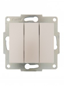Lezard KARINA мех. выкл. СУ 3 кл. 10А жемчужно-бел. перламутр (корп. ABS) 707-3088-109