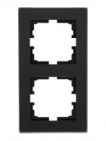 Lezard VESNA рамка акрил СУ 2 мест., верт., черная матовая 742-5980-152