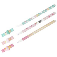 Ручка гелевая стираемая MESHU "Ice cream" синяя, 0,5мм, корпус ассорти, с топпером Арт.362468