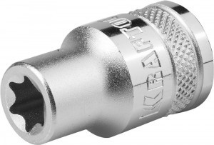 Торц головка KRAFTOOL "INDUSTRIE QUALITAT", Cr-V, внеш TORX, хромосатинир, 1/2", E14 zu27810-14