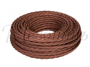 МЕЗОНИНЪ РЕТРО-провод витой 2х1,5 Корич. (бух. 10м, цена за 1м) GE70111-04