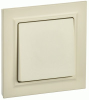 IEK BRITE выкл. СУ 1 кл. 10А, 230В, бежевый ВСР10-1-0-БрКр BR-V10-0-10-K10-F