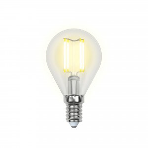 Uniel Air шар G45 E14 6W(610lm 360°) 3000K 2K филамент прозр 45x70 LED-G45-6W/WW/E14/CL