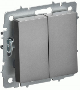 IEK BRITE выкл. (перекрестный) СУ 2 кл. 10А сталь ВС10-2-3-БрС BR-V23-0-10-K46