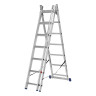Лестница, 3 х 7 ступеней, алюминиевая, трехсекционная, Сибртех
