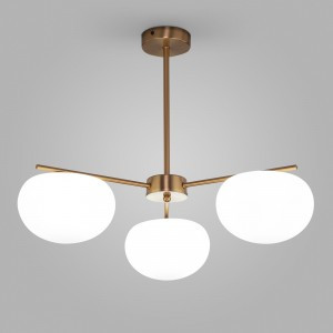 Eurosvet св-к подвесной 3x25W G9 600х600х500 мет. бел./латунь Like 30190/3 a065711