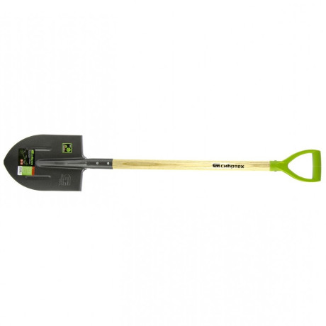 Лопата штыковая, 210х290х1150 мм, деревянный лакированный черенок, Сибртех