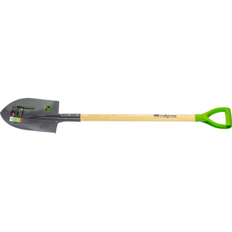 Лопата штыковая, 210х290х1150 мм, деревянный лакированный черенок, Сибртех