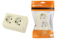 TDM Ладога роз. ОУ 2 мест. 16А сл. кость (земля) керамика (10!) SQ1801-0213