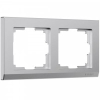 Werkel рамка СУ 2 мест. Stark (серебро матовый) W0021865 a063454