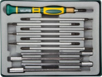 Набор KRAFTOOL Отвертки для точных работ с насадками, в боксе, 12 предметов