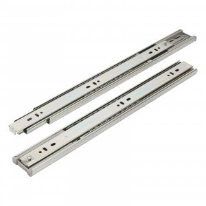 Направляющие шариковые 45-400 хром с доводчиком /16"/ (комплект 2шт, цена за комплект)(20) StahlBuro