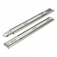 Направляющие шариковые 45-400 хром с доводчиком /16&quot;/ (комплект 2шт, цена за комплект)(20) StahlBuro