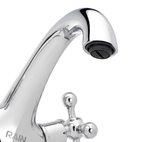 RAIN Смеситель для раковины Нефрит, керам. кран-буксы 1/2, латунь, хром