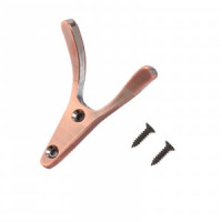 Крючок-вешалка мебельн 2-рожк StahlBuro 206 AC ст. медь Инд.уп. на подвесе (360,60)