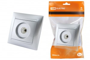 TDM Лама роз. SAT (F-разъем) 0-2400МГц СУ 1 мест. серебр. металлик (10!) SQ1815-0221