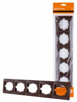 TDM Лама рамка 5 мест. горизонтальная венге SQ1815-0437