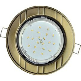 Ecola GX53 H4 св-к "6 полос" Черная бронза 43x115 FN51H4ECB (10!)