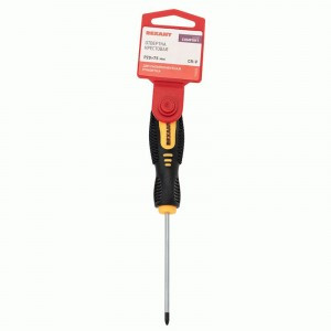 Отвертка крестовая PZ 0х75 мм, двухкомпонентная рукоятка REXANT 12-6413