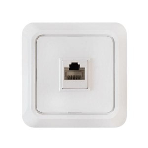ASD/inHome BOLLETO роз. комп. ОУ 1 мест, пласт.осн, белый (RJ45) 8294