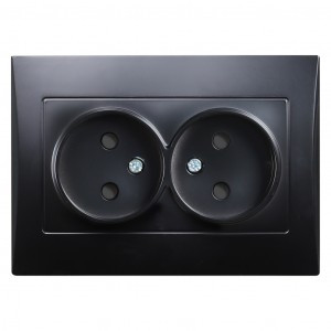 Smartbuy Вега роз. СУ двойная 10A черная (SBE-08b-10-S2-N)