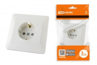 TDM Ильмень роз. СУ 1 мест. 16А (земля, шторки) белая АБС-пластик SQ1823-0014