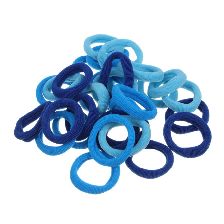 Резинки для волос ЮНИLOOK 30шт, d3,5см, полиэстер, 4-5 миксов цветов, ACS-88