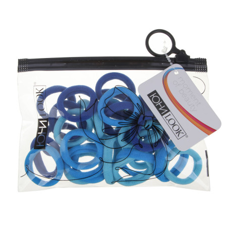 Резинки для волос ЮНИLOOK 30шт, d3,5см, полиэстер, 4-5 миксов цветов, ACS-88