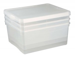 Комплект ящиков д/xранения 400x335x170 мм 3 шт прозрачный 431269801 Бытпласт