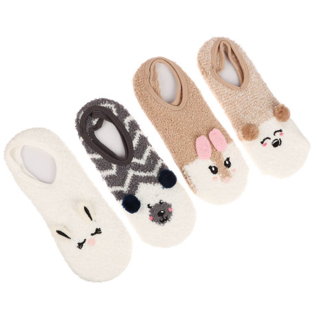 GALANTE Носки-антизаносы с декором, р.23-25, 100% полиэстер, разноцветные