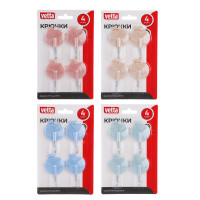 VETTA Крючки самоклеящиеся на блистере, 4шт, WF-005