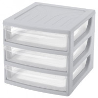 Органайзер А6, 3 ЯЩИКА, 175x186x214 мм светло-серый 433224030 Бытпласт