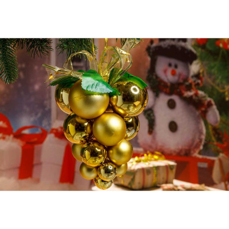 Подвеска из шаров Т035-2 Виноград сред.20см Золото х100