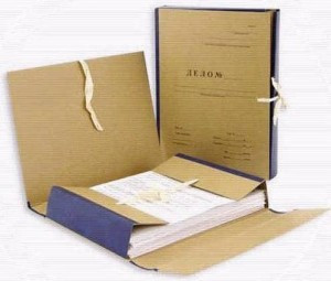 Папка архивная Дело  крафт/бумвинил 5см 4 завязки 88607