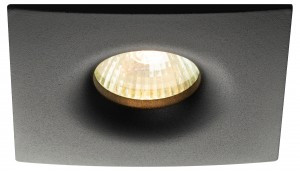 ЭРА св-к встр.алюм. KL104 BK MR16 GU5.3 черный 70(98х98х25) 59794