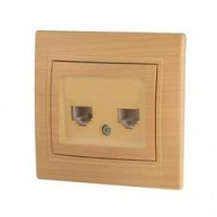 Lezard Мира роз. телеф. СУ 2 мест. ясень (RJ11) (корпус PC) 701-4747-138