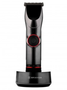Машинка д/стрижки BRAYER 3403BR, 5Вт, 4насадки, лезвия-нерж.сталь, батарея 700мАч, LED дисплей