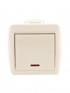 Lezard Ната выкл. ОУ 1 кл. 10А крем. (инд.) (корпус PC) 710-0300-111