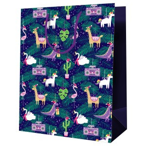 Пакет подарочный 26*32*12см MESHU "Новогодние игрушки", ламинированный 354787