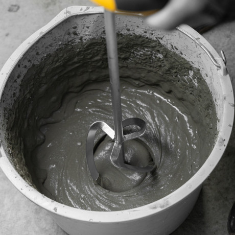 Насадка для миксера, для легких растворов, 120 х 590 мм, оцинкованная, хвостовик резьба М14 Сибртех