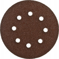 Круг шлиф. из абразивной бумаги, ЗУБР Стандарт 35350-150-040, велкро основа, 8отв., Р40, 150мм, 5шт