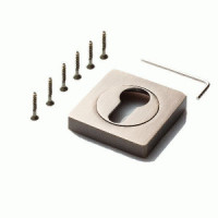 Накладка на цилиндр квадрат. PUERTO, бронза античная INET AL 02 AB