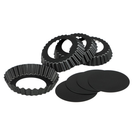 VETTA Набор форм для выпечки 4 шт "Тарталетка" 10,5х2см, угл.сталь, антипригарное покрытие