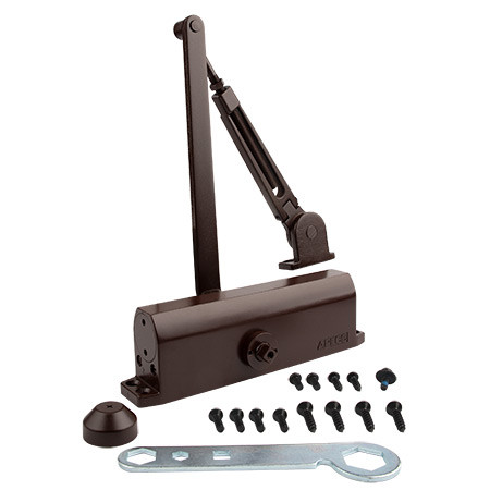 Доводчик дверной Apecs DC-20.6/1400/160/F-A3-SL серебро, с регулируемой фиксацией (t= -40°C)  \8